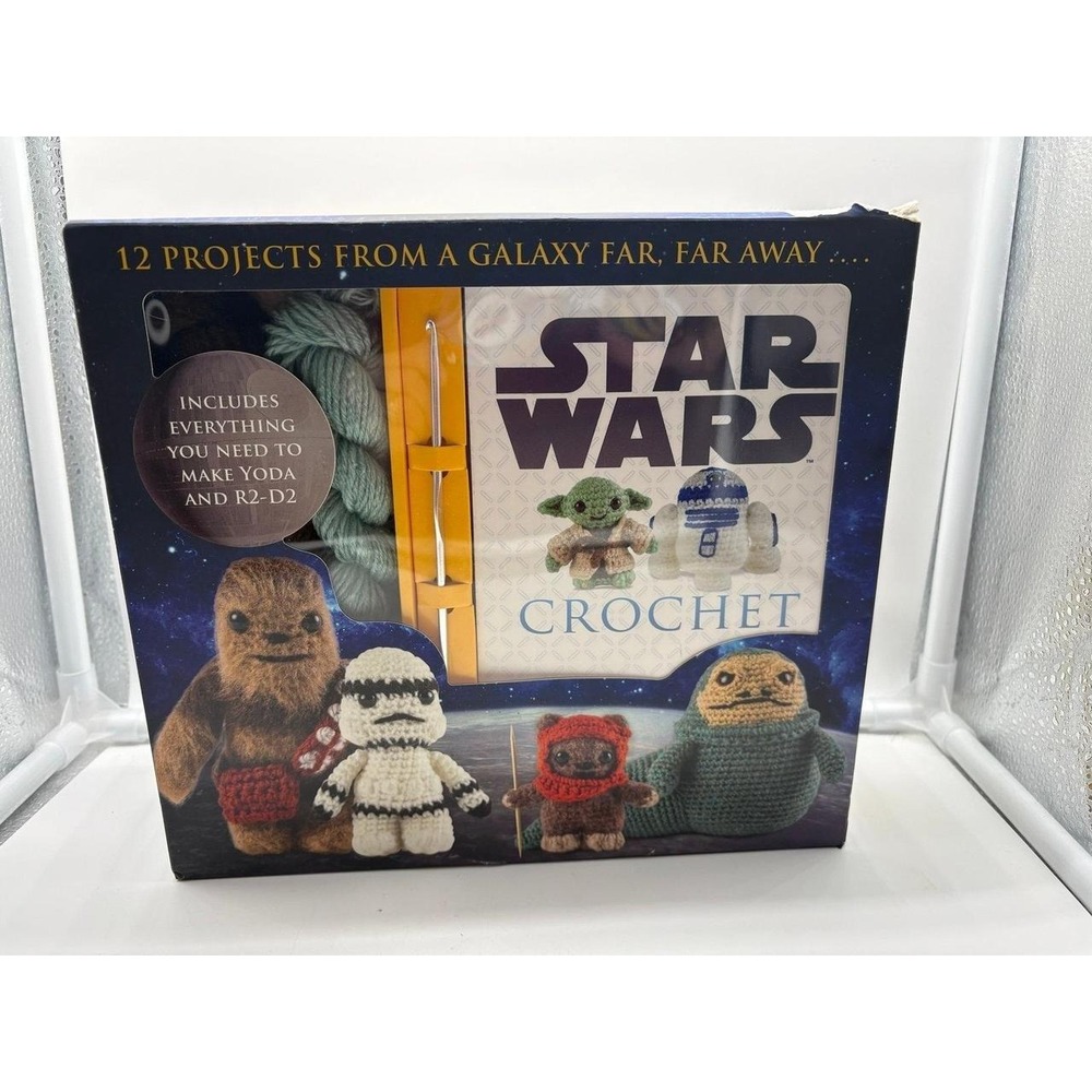 Star Wars Crochet Kit Activity Set 12 Patterns Yoda & R2-D2 Thunder Bay